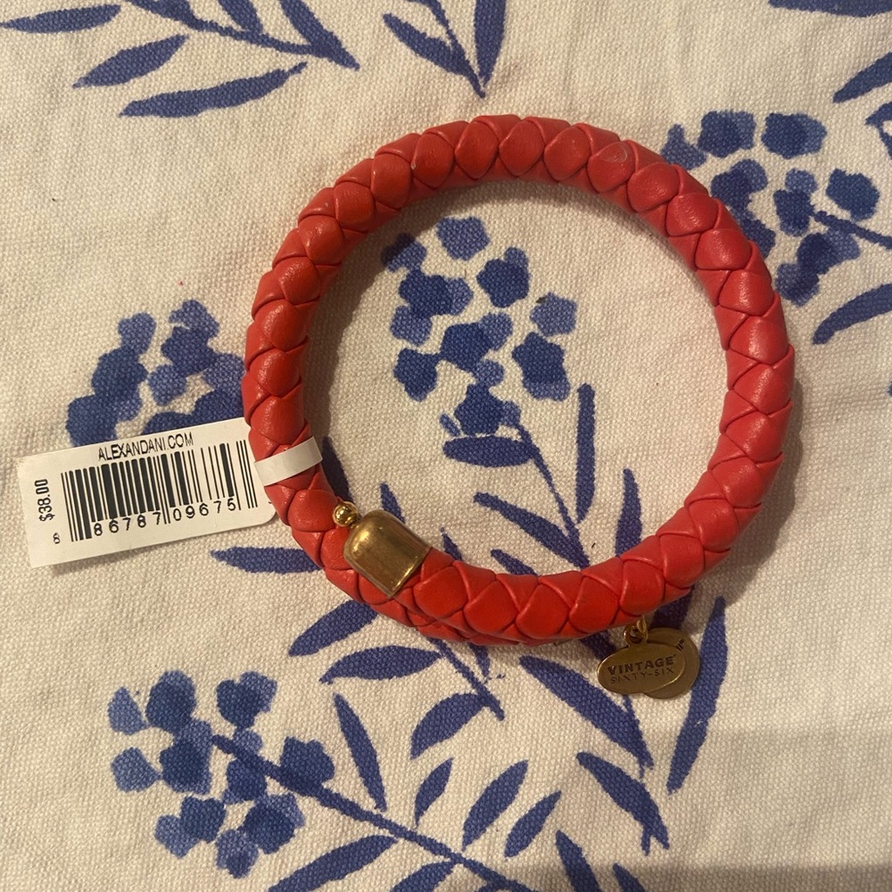Orange Leather Alex and Ani Bracelet NWT